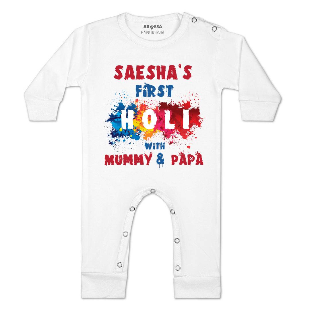 Arvesa My First Holi Baby Boy & Girl Dress