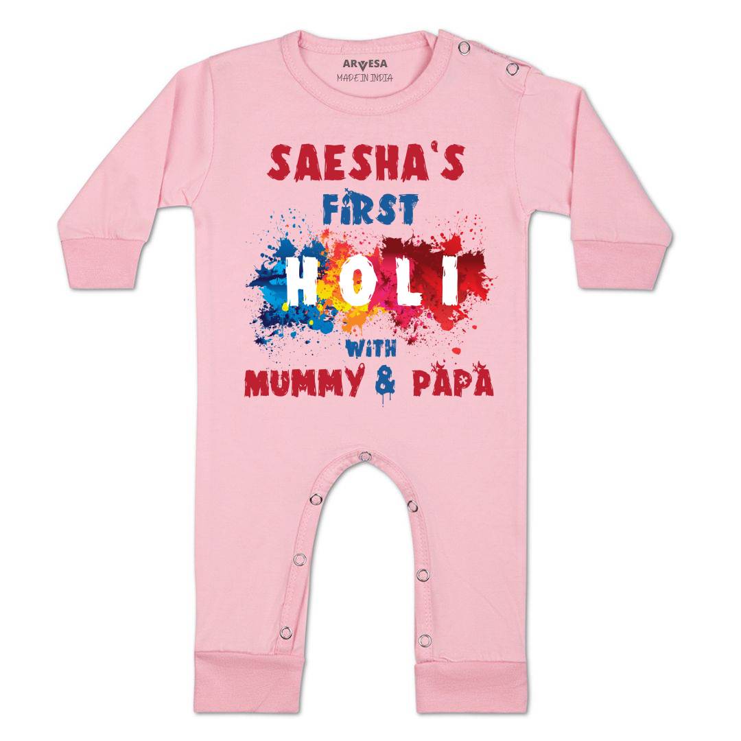 Arvesa My First Holi Baby Boy & Girl Dress