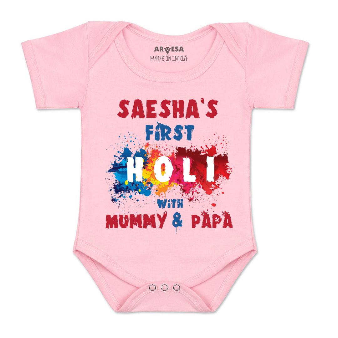 Arvesa My First Holi Baby Boy & Girl Dress
