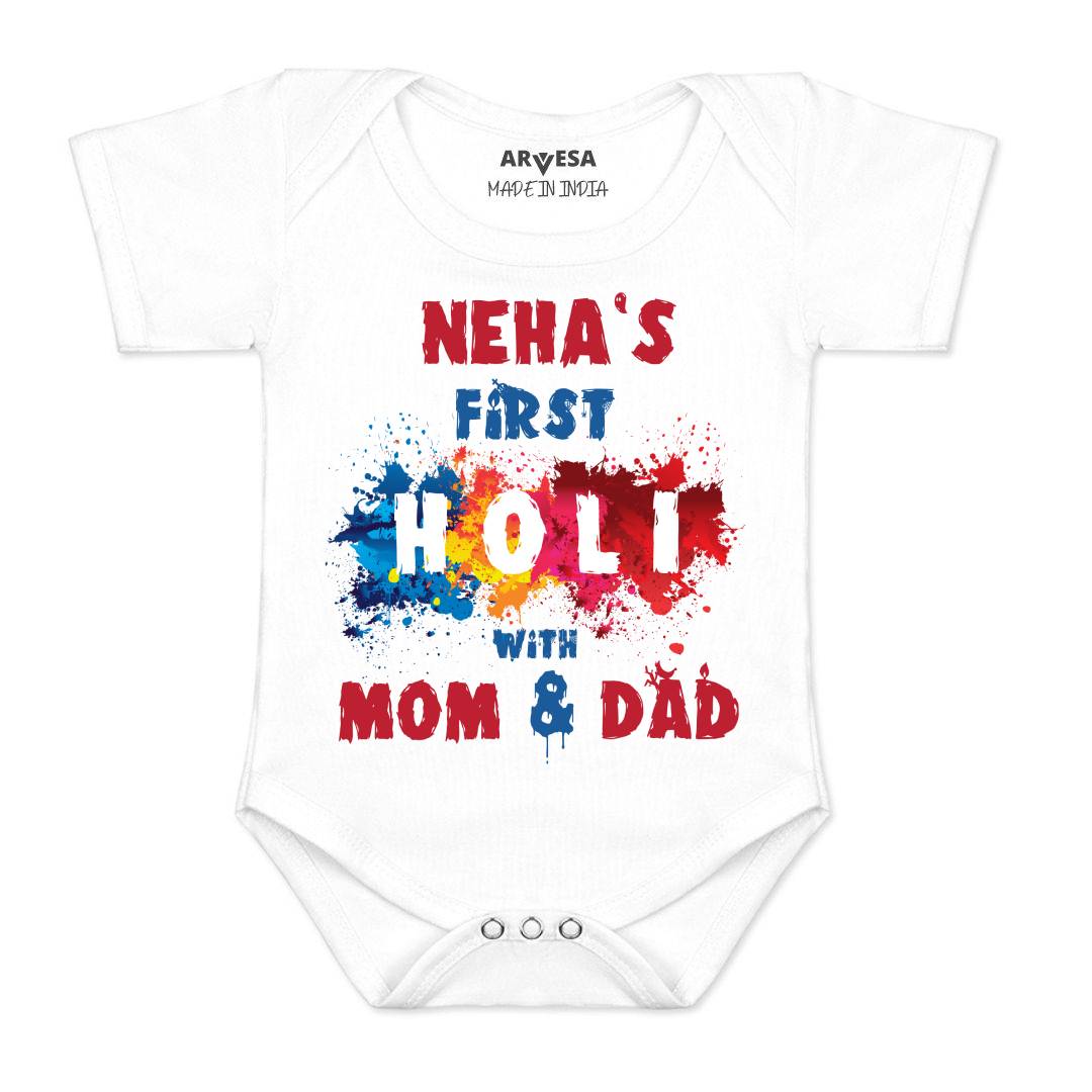 Arvesa My First Holi Baby Boy & Girl Dress