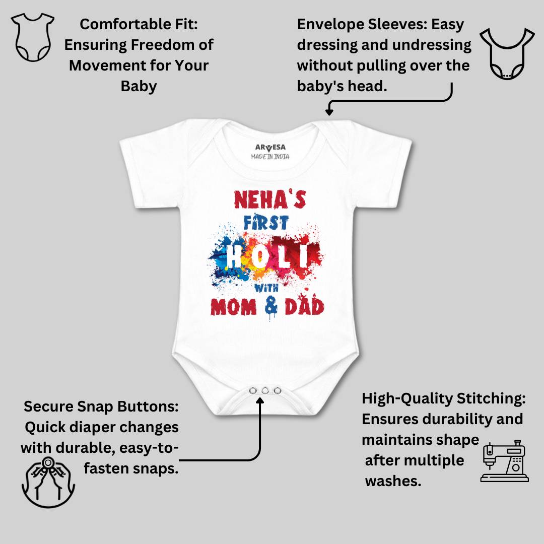 Arvesa My First Holi Baby Boy & Girl Dress