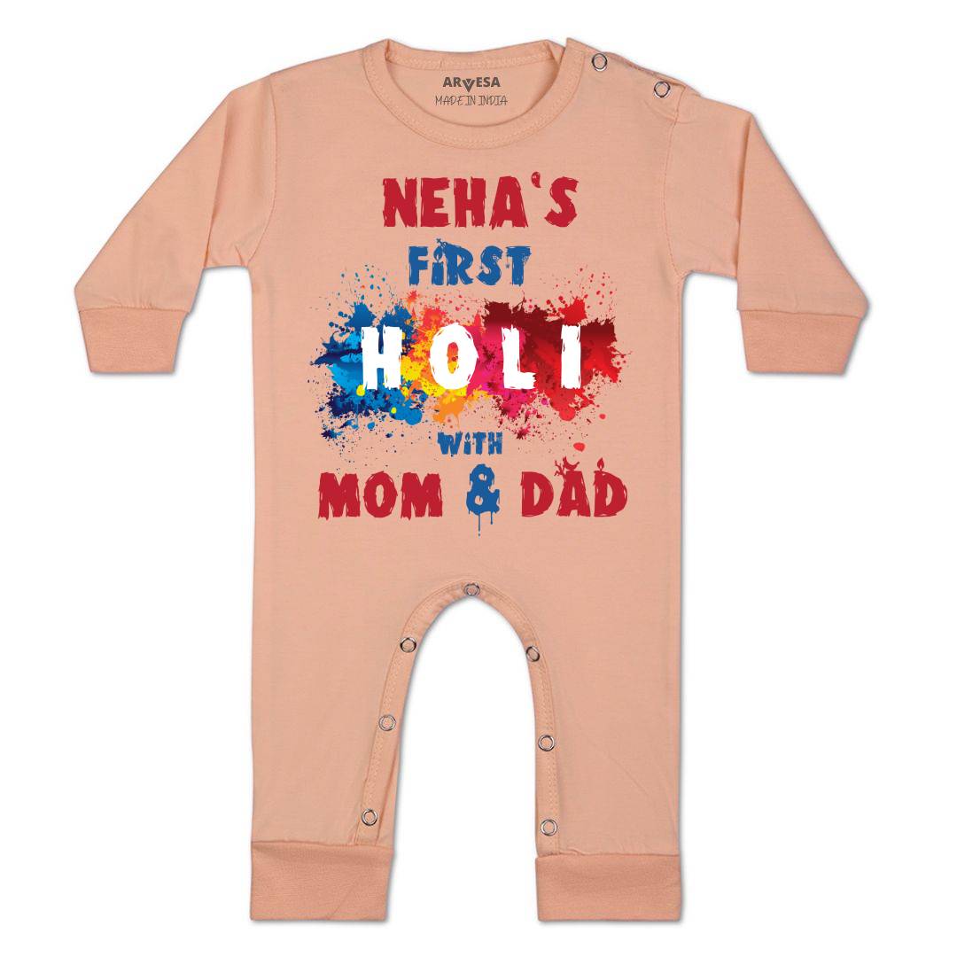 Arvesa My First Holi Baby Boy & Girl Dress