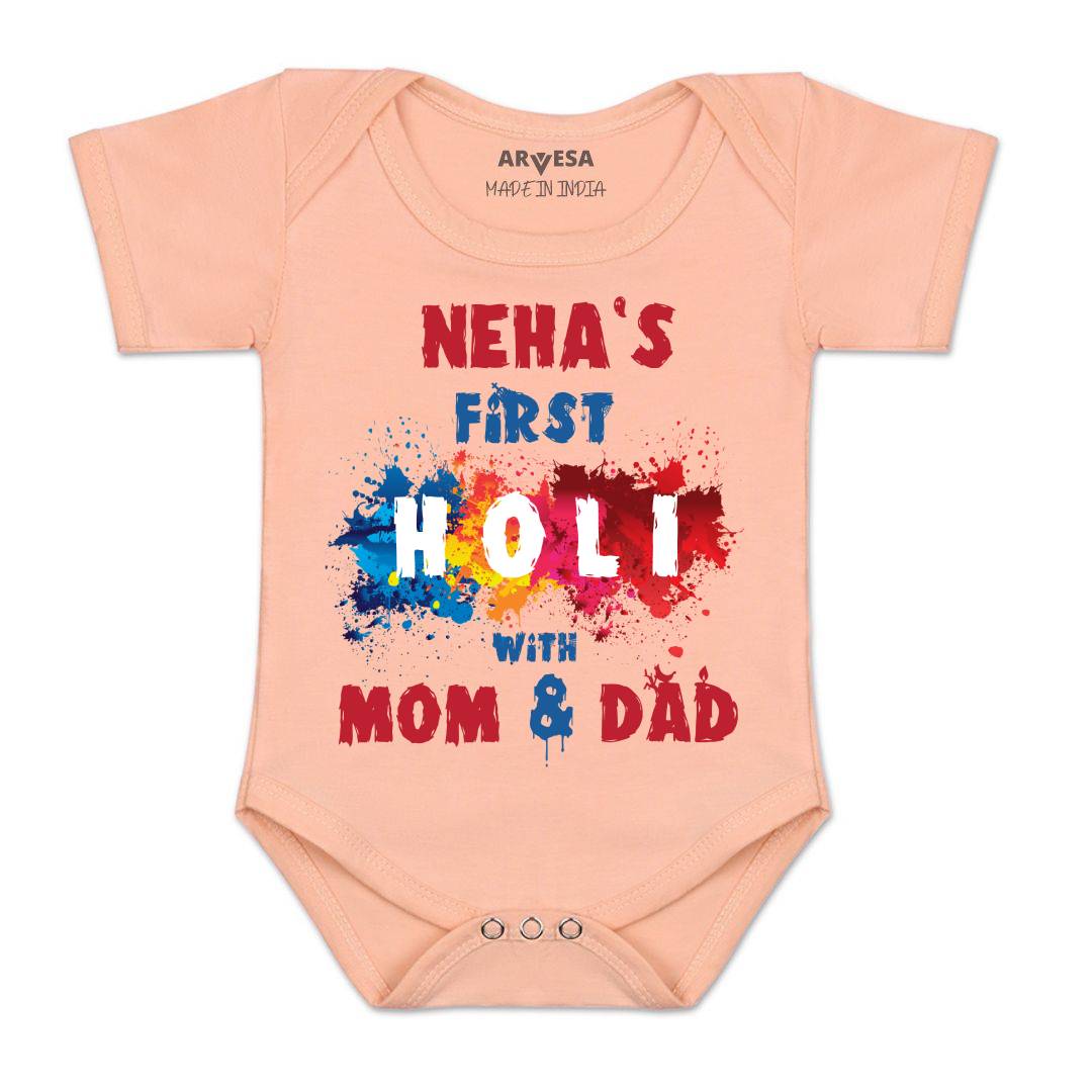 Arvesa My First Holi Baby Boy & Girl Dress