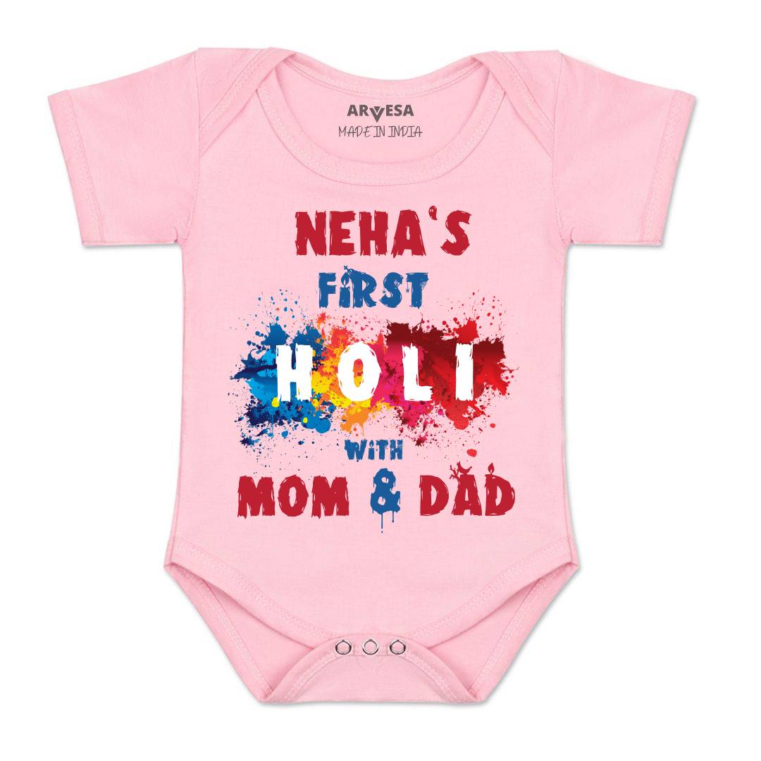 Arvesa My First Holi Baby Boy & Girl Dress