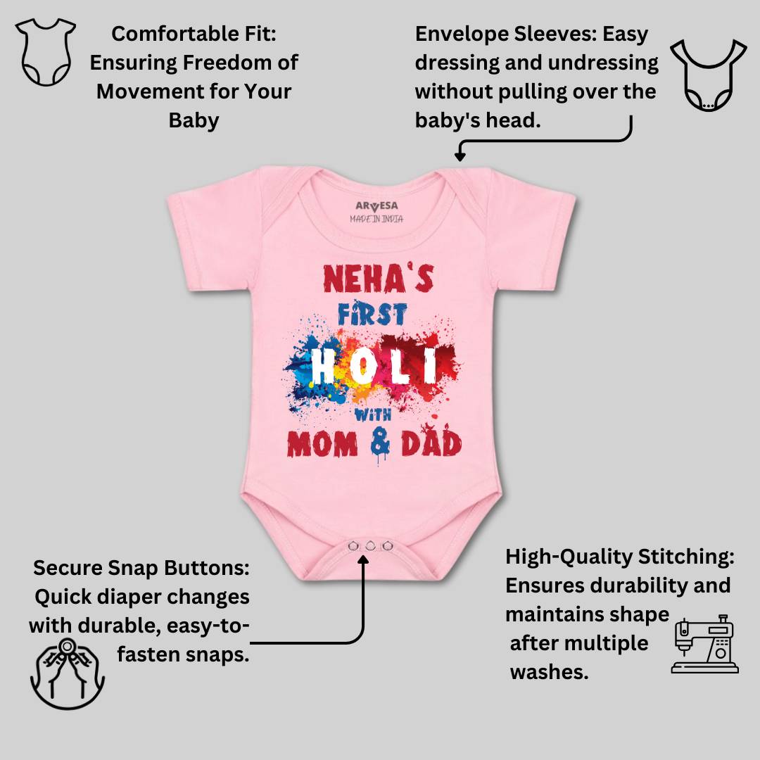 Arvesa My First Holi Baby Boy & Girl Dress