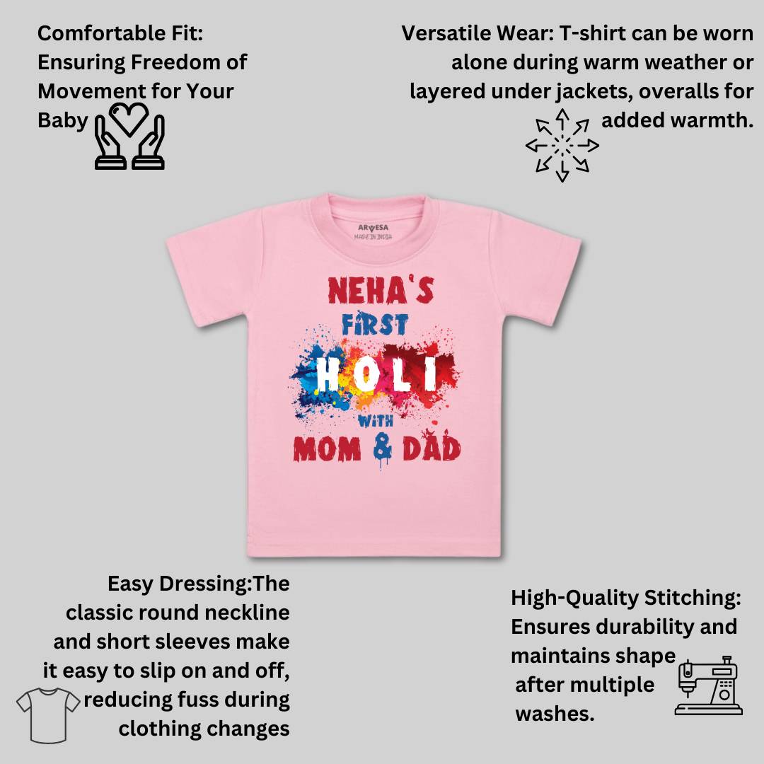 Arvesa My First Holi Baby Boy & Girl Dress