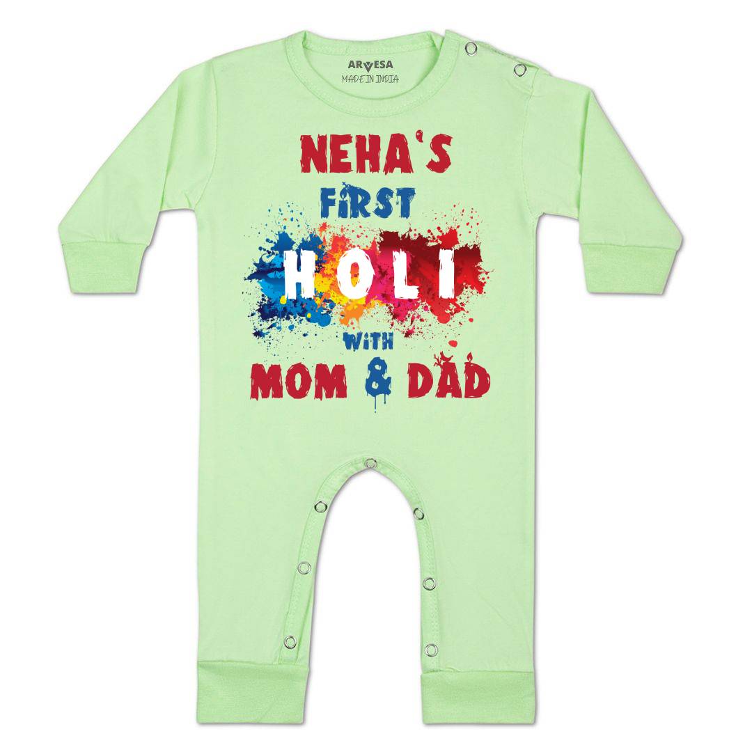 Arvesa My First Holi Baby Boy & Girl Dress