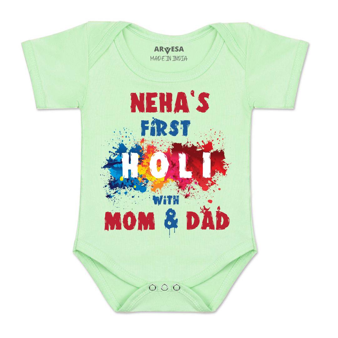 Arvesa My First Holi Baby Boy & Girl Dress