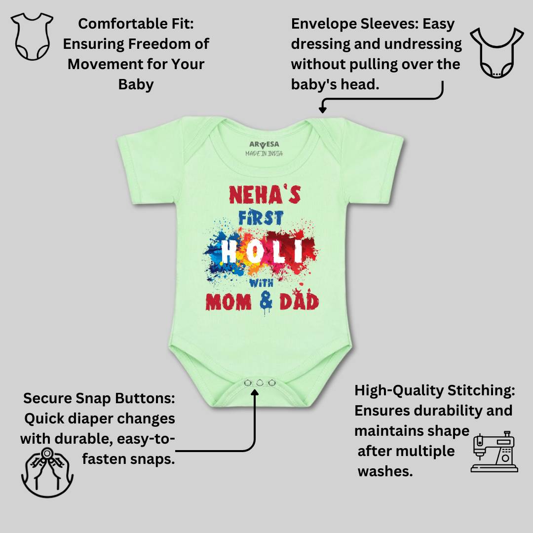 Arvesa My First Holi Baby Boy & Girl Dress