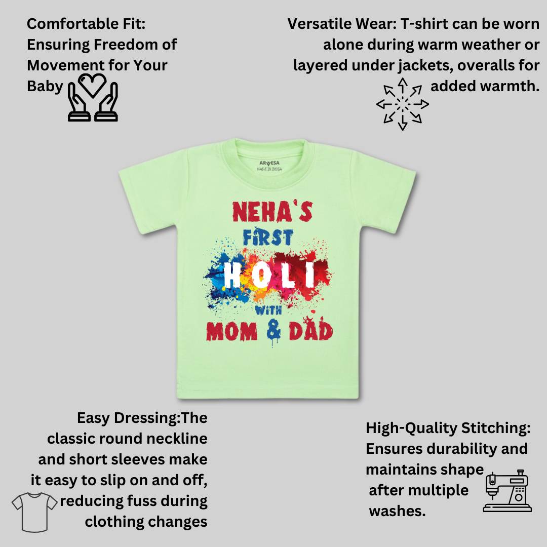 Arvesa My First Holi Baby Boy & Girl Dress