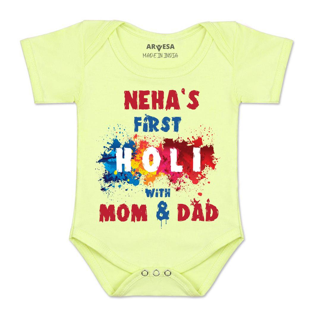 Arvesa My First Holi Baby Boy & Girl Dress