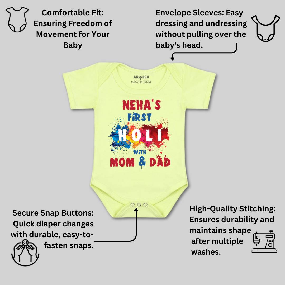 Arvesa My First Holi Baby Boy & Girl Dress