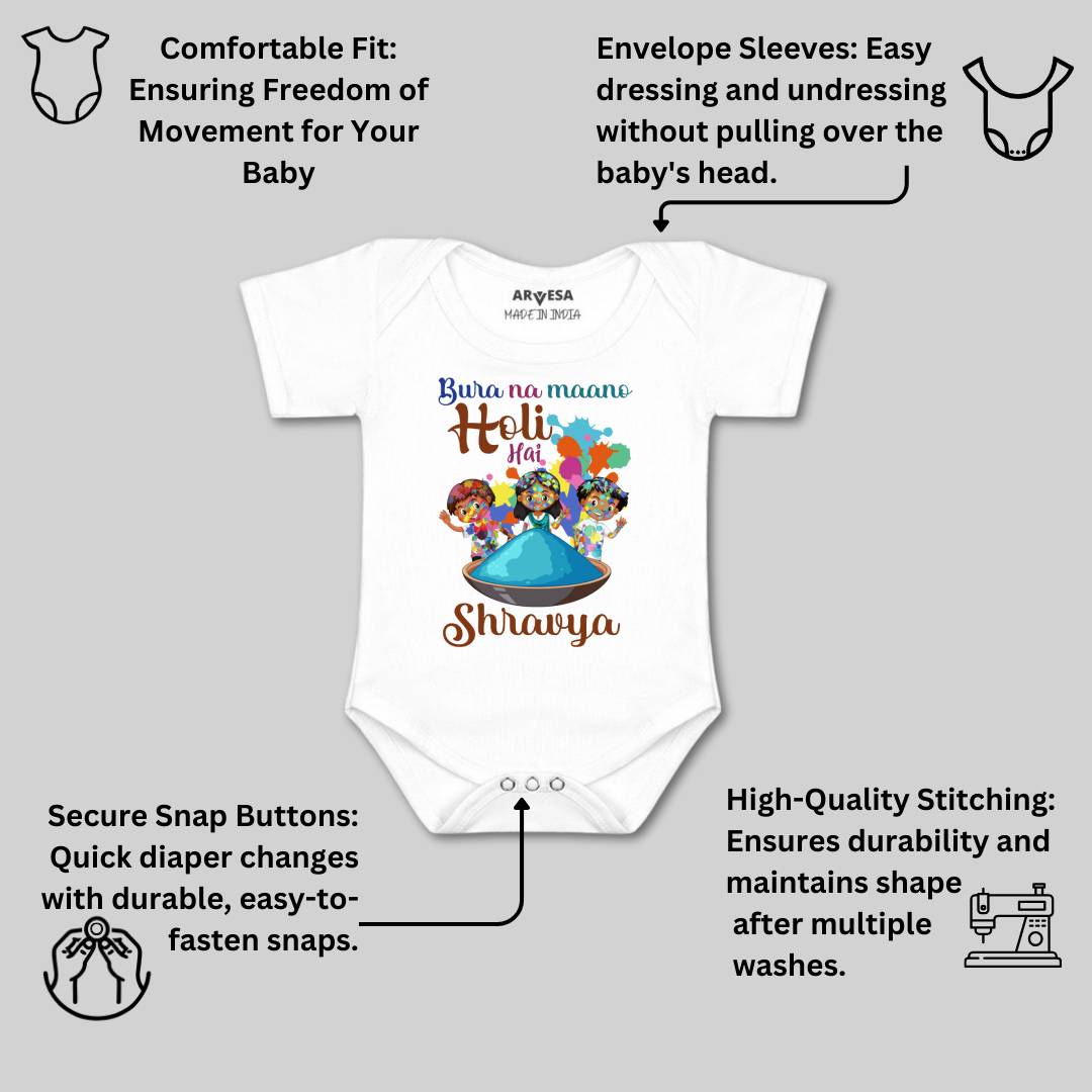 Arvesa Bura Na Mano Holi Hai Baby Boy & Girl Dress