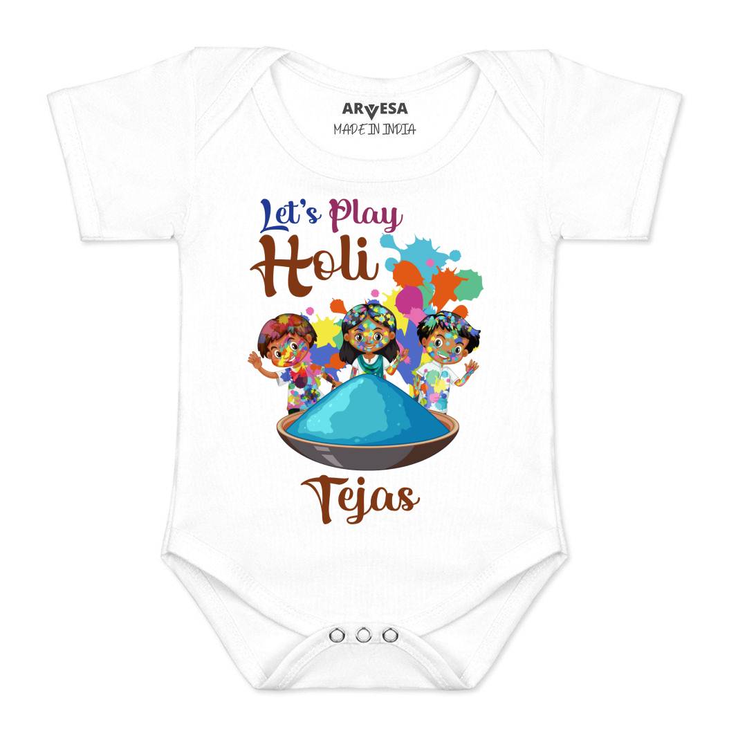 Arvesa Let'S Play Holi Baby Boy & Girl Dress