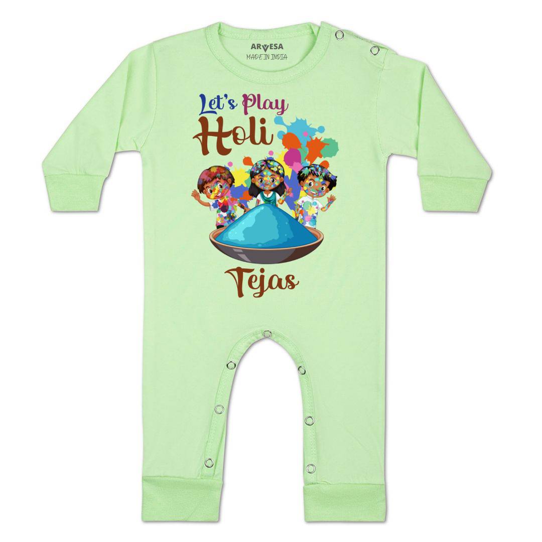 Arvesa Let'S Play Holi Baby Boy & Girl Dress