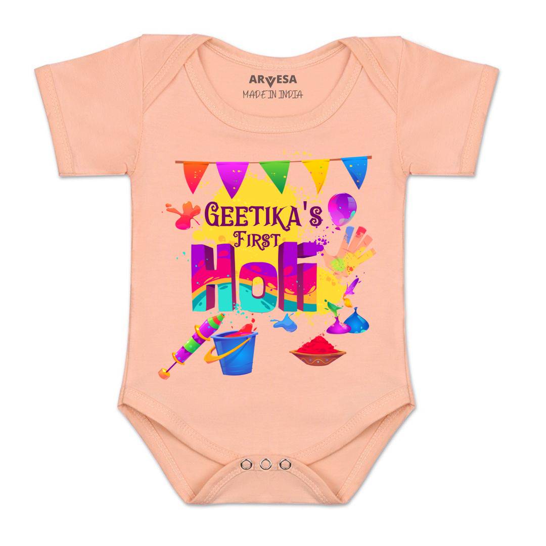 Arvesa My First Holi Baby Boy & Girl Dress
