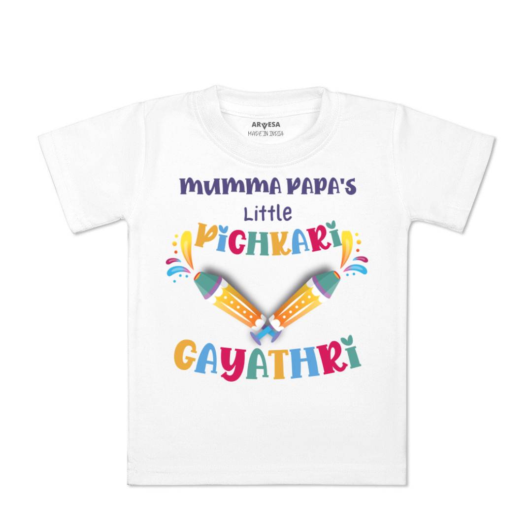 Arvesa Mummy Papa'S Little Pichkari Baby Boy & Girl Dress