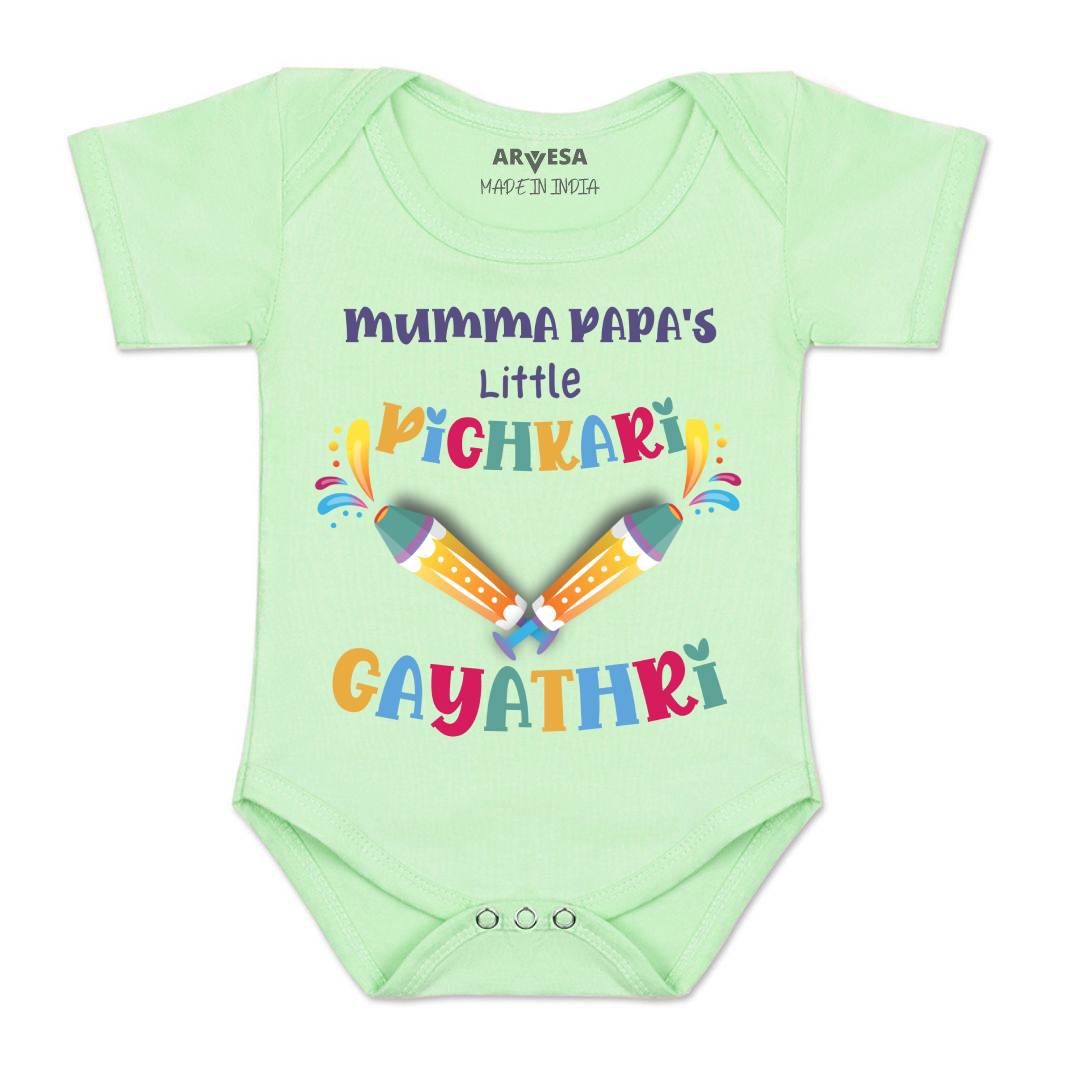 Arvesa Mummy Papa'S Little Pichkari Baby Boy & Girl Dress