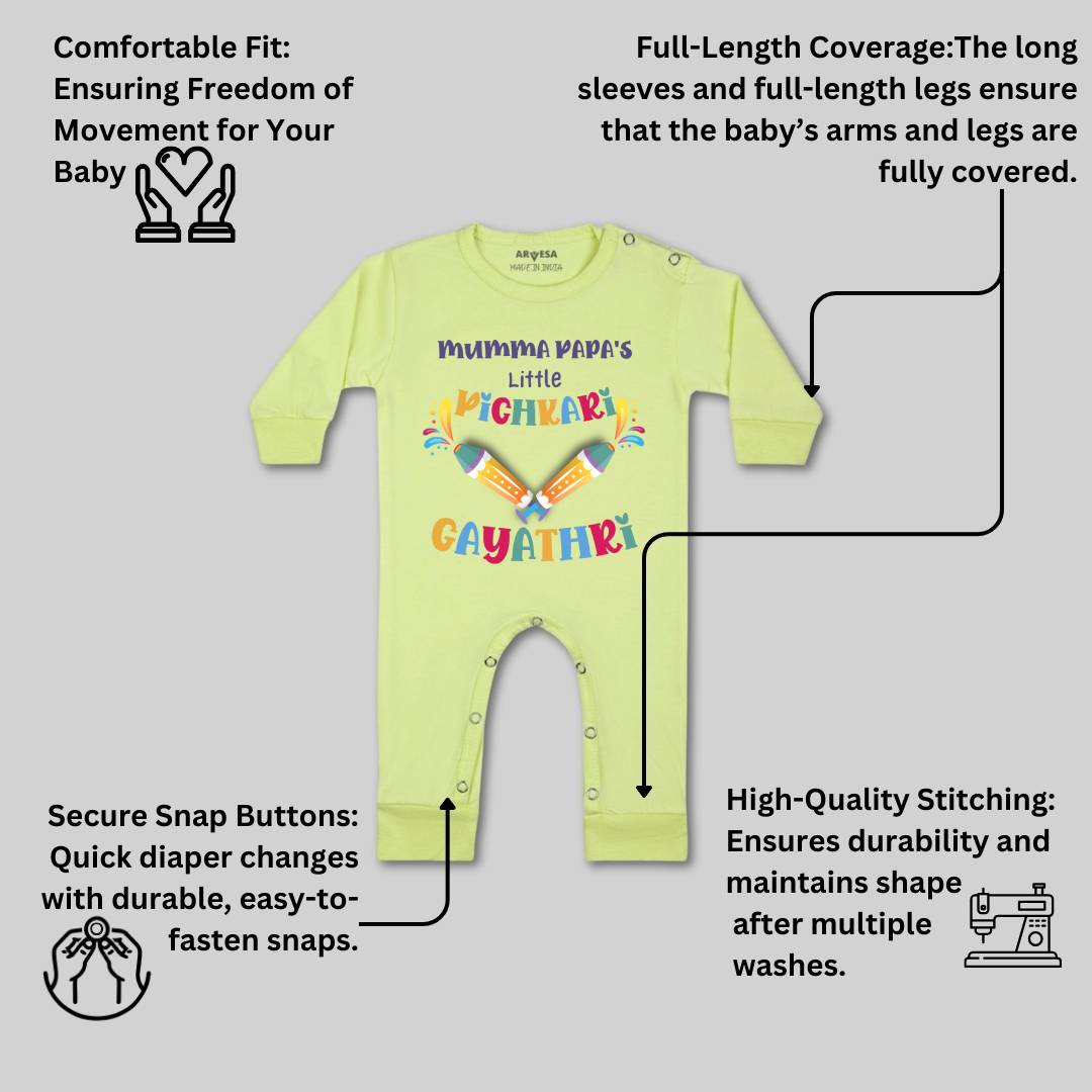 Arvesa Mummy Papa'S Little Pichkari Baby Boy & Girl Dress
