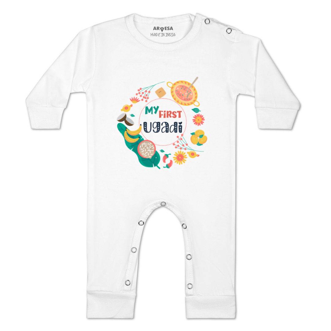 Arvesa Design-777 Ugadi My First Baby Boy and Baby Girl Dress .
