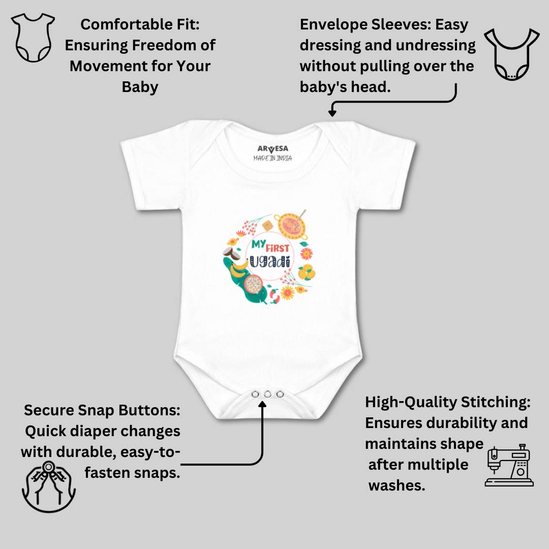Arvesa Design-777 Ugadi My First Baby Boy and Baby Girl Dress .