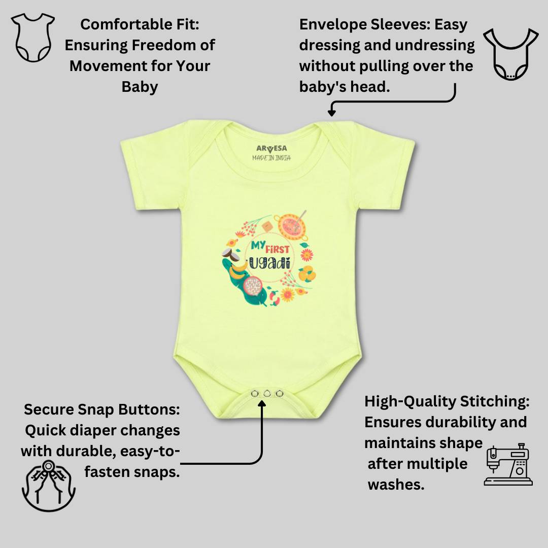 Arvesa Design-777 Ugadi My First Baby Boy and Baby Girl Dress .