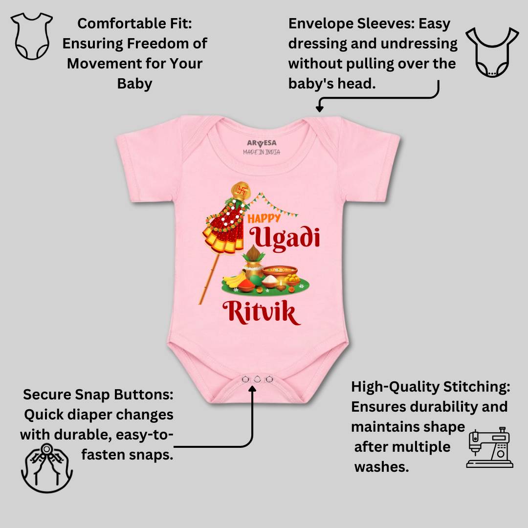 Arvesa Happy Ugadi Baby Boy & Girl Dress
