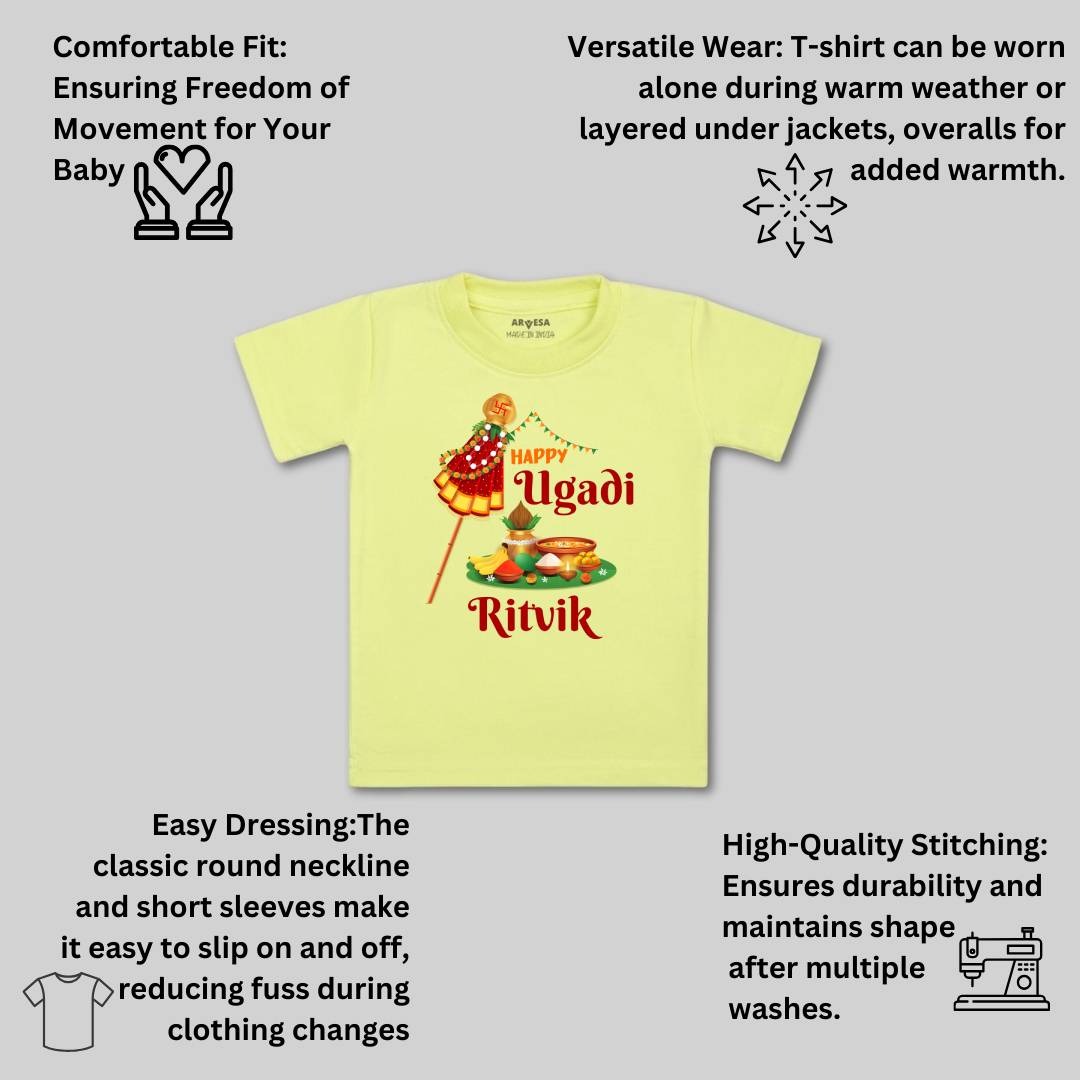 Arvesa Happy Ugadi Baby Boy & Girl Dress