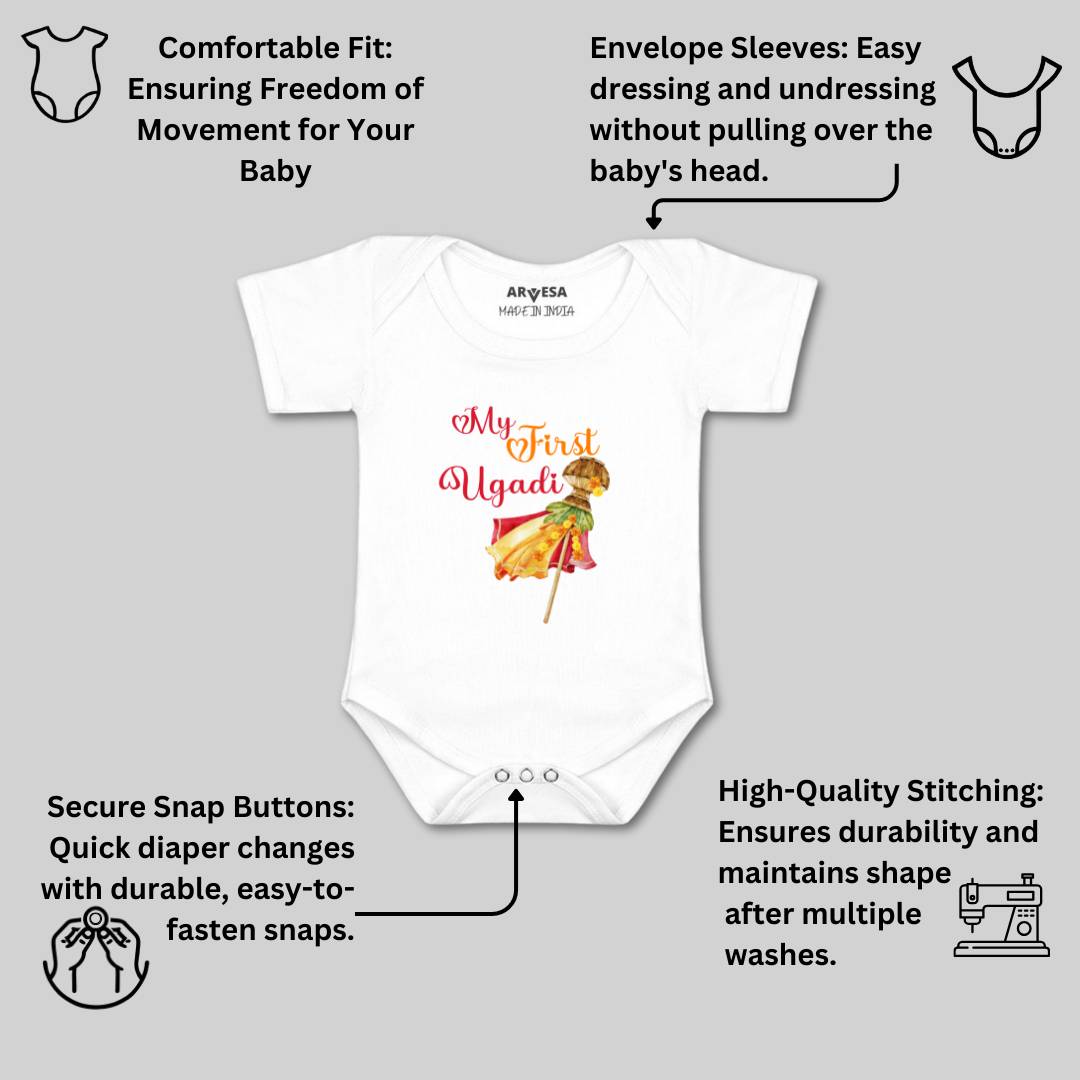 Arvesa Design-782 Ugadi My First Baby Boy and Baby Girl Dress .