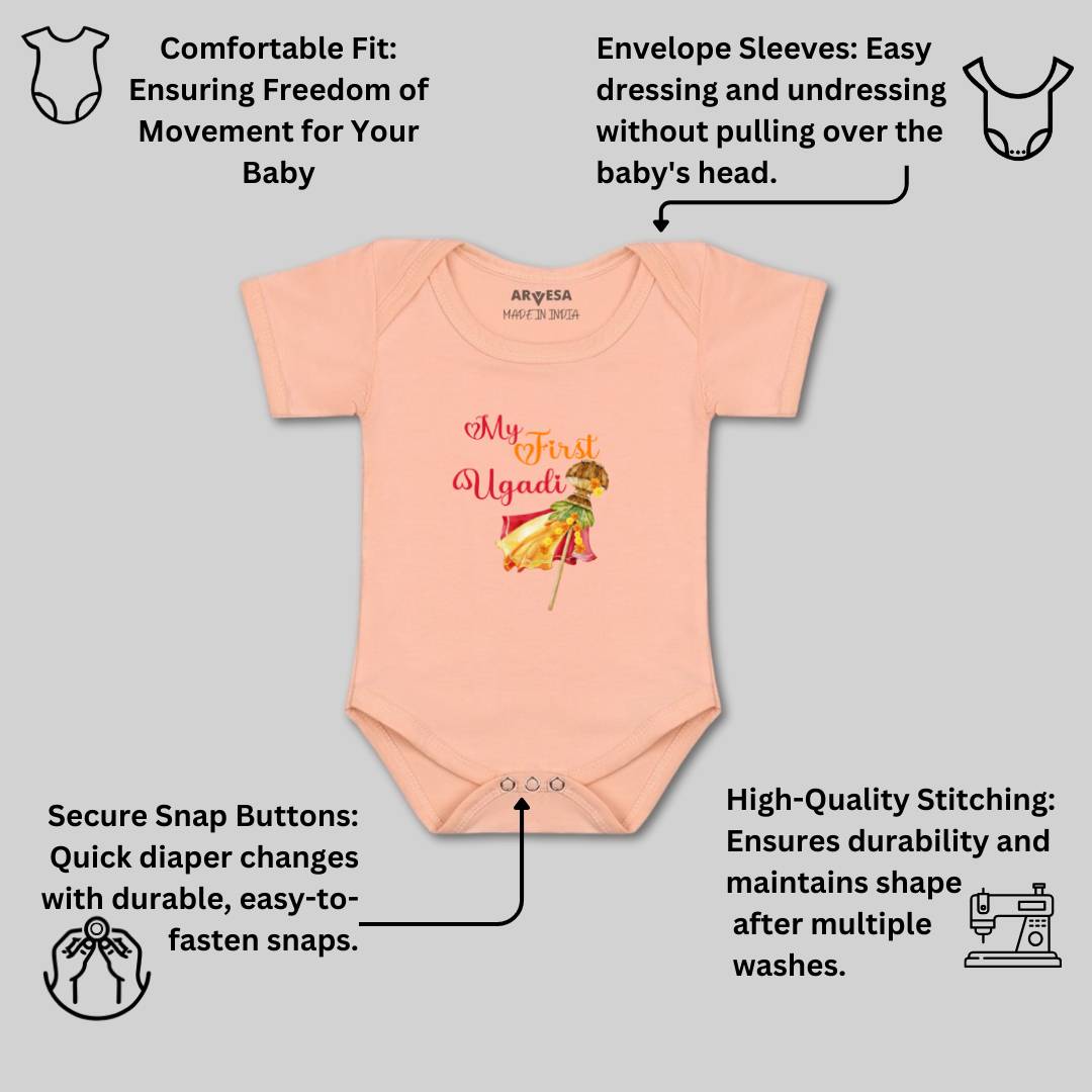 Arvesa Design-782 Ugadi My First Baby Boy and Baby Girl Dress .