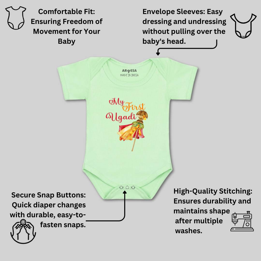 Arvesa Design-782 Ugadi My First Baby Boy and Baby Girl Dress .