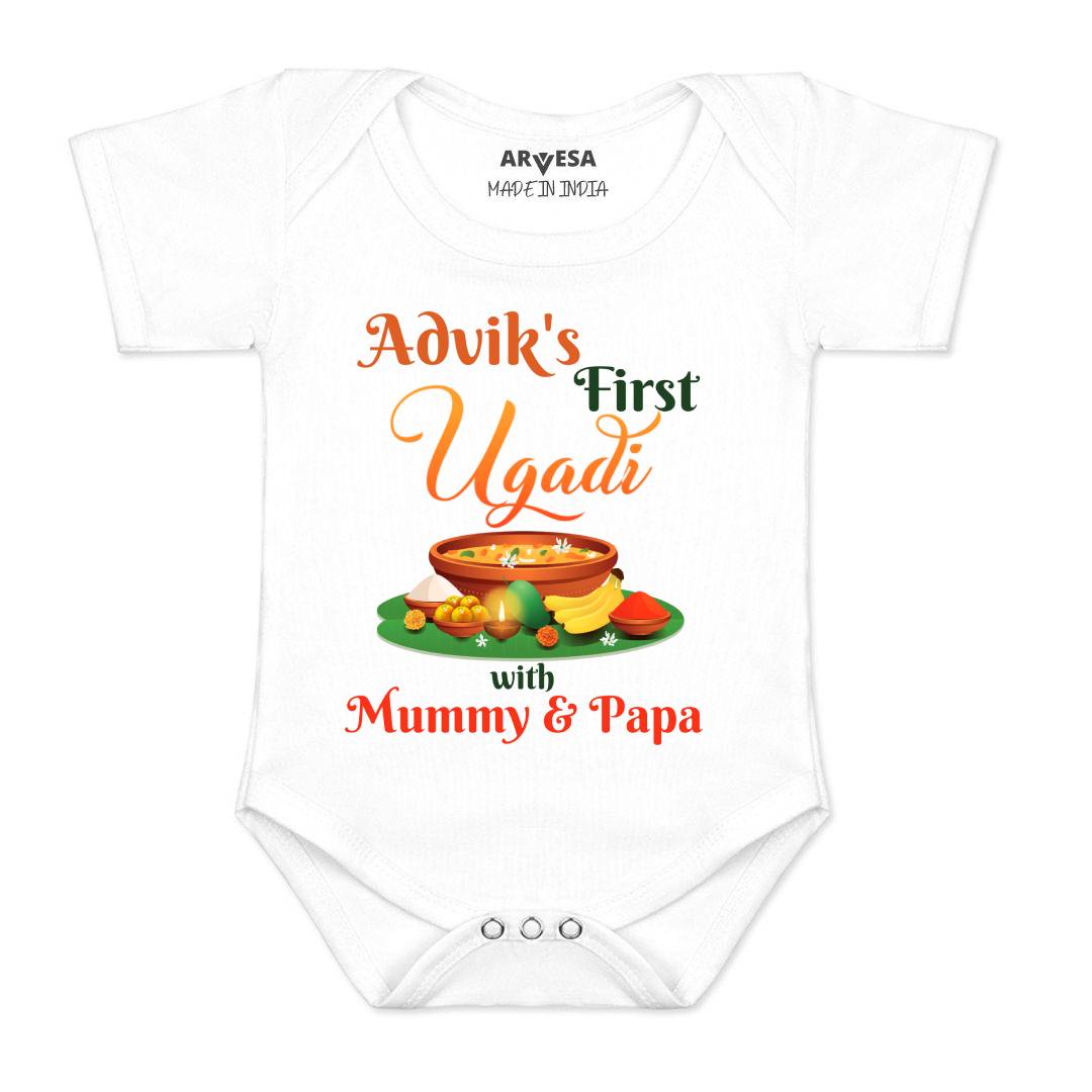 Arvesa My First Ugadi Baby Boy & Girl Dress