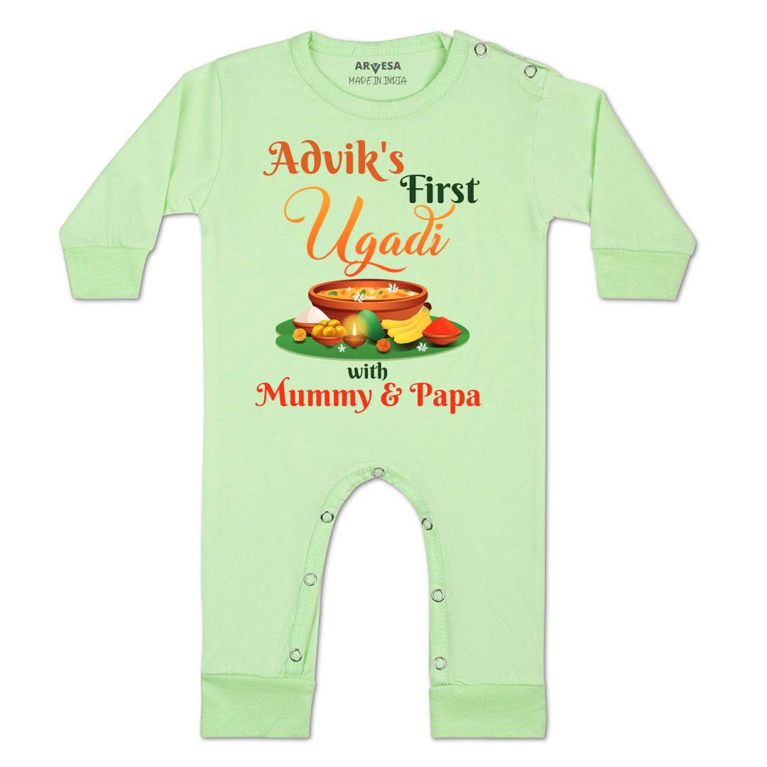 Arvesa My First Ugadi Baby Boy & Girl Dress