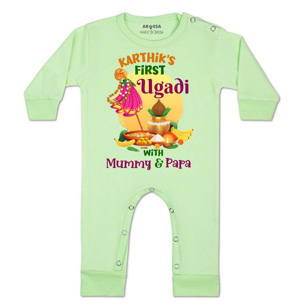 Arvesa My First Ugadi Baby Boy & Girl Dress