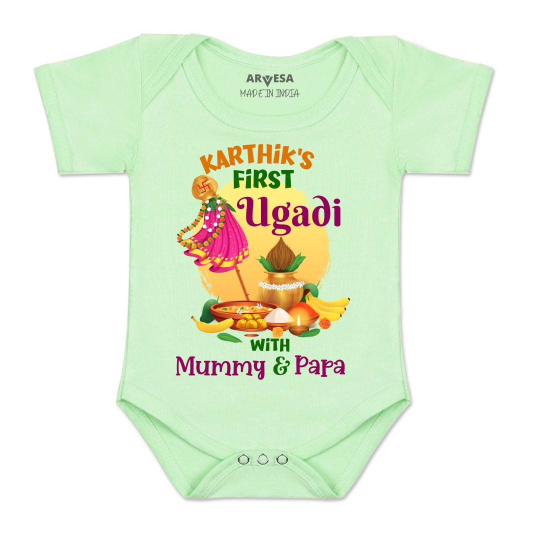 Arvesa My First Ugadi Baby Boy & Girl Dress