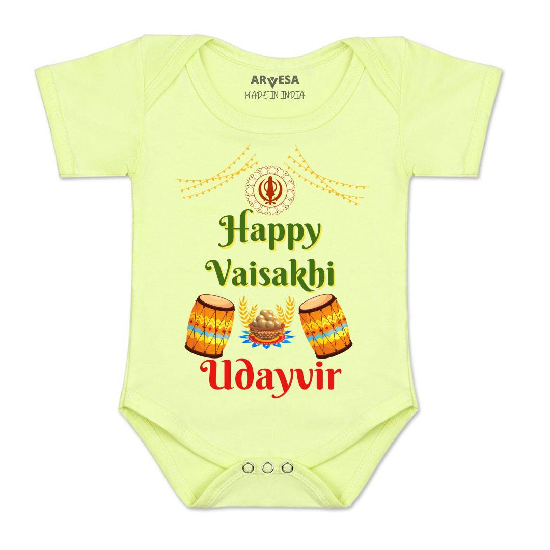 Arvesa Happy Baisakhi Baby Boy & Girl Dress