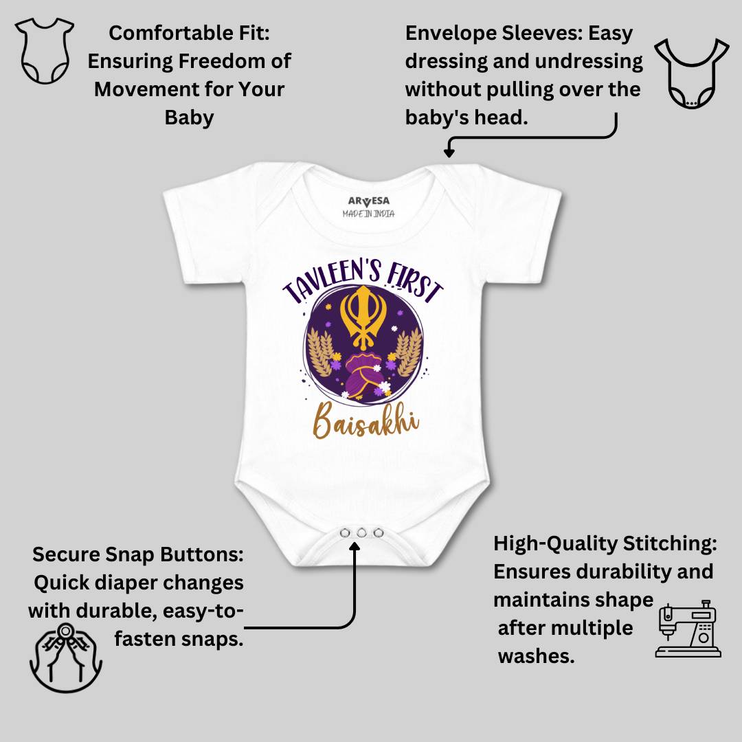 Arvesa My First Baisakhi Baby Boy & Girl Dress