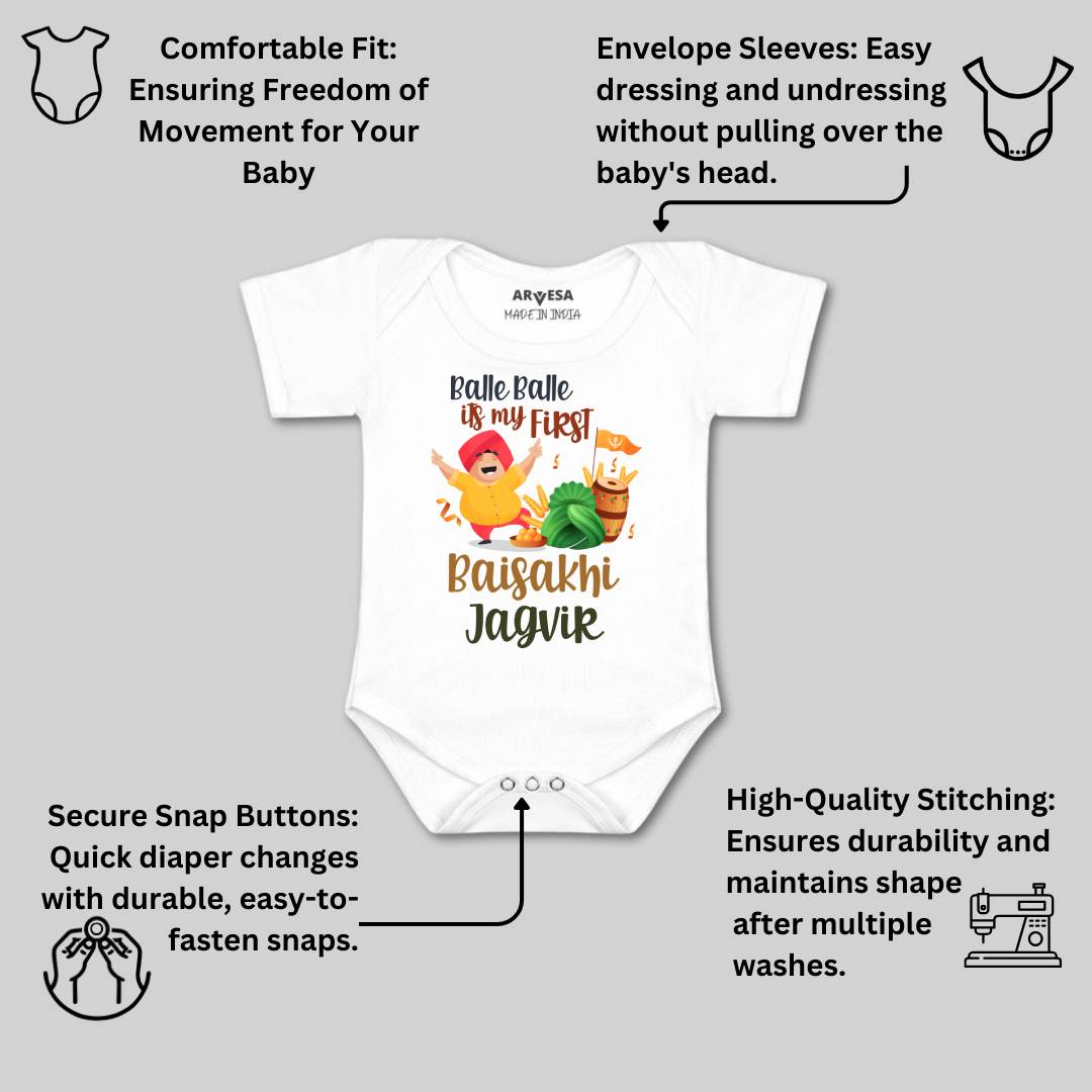 Arvesa Happy Baisakhi Baby Boy & Girl Dress