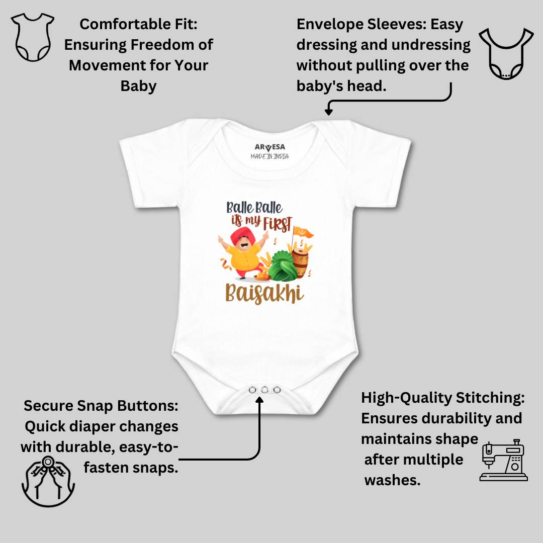 Arvesa Design-834 Baisakhi My First Baby Boy and Baby Girl Dress .