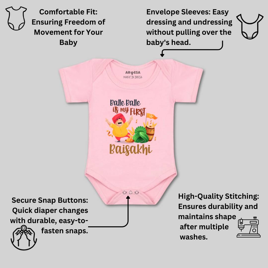 Arvesa Design-834 Baisakhi My First Baby Boy and Baby Girl Dress .