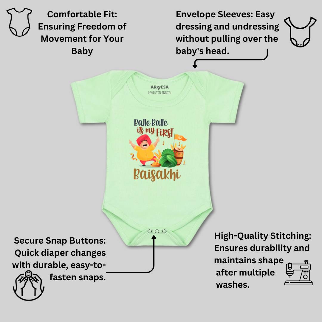 Arvesa Design-834 Baisakhi My First Baby Boy and Baby Girl Dress .