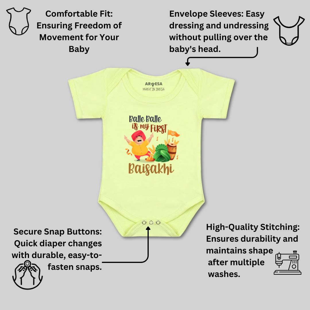 Arvesa Design-834 Baisakhi My First Baby Boy and Baby Girl Dress .