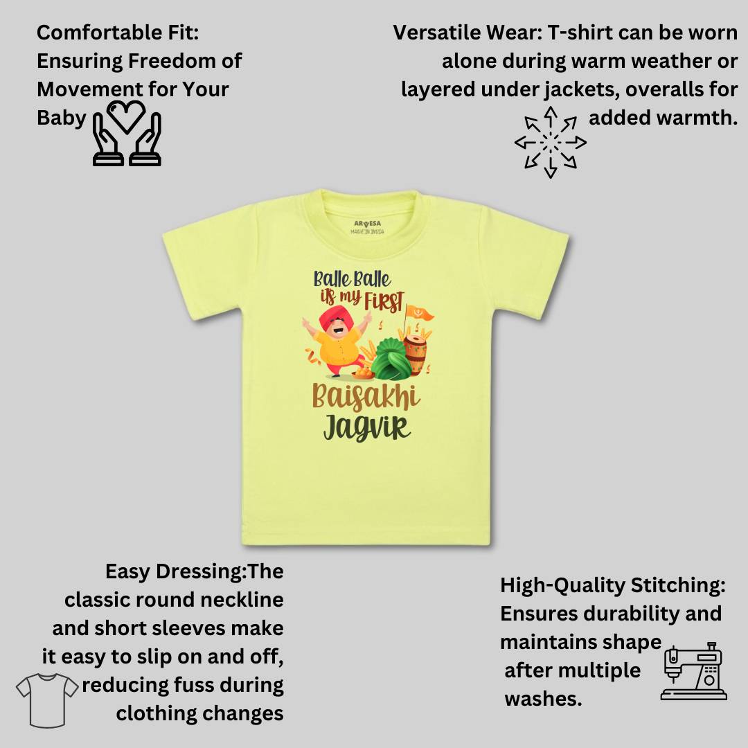 Arvesa Happy Baisakhi Baby Boy & Girl Dress