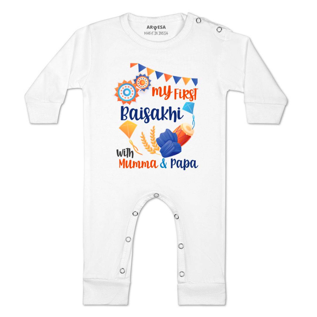 Arvesa Design-835 Baisakhi My First Baby Boy and Baby Girl Dress .