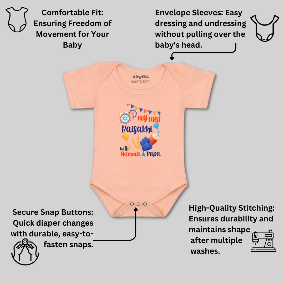 Arvesa Design-835 Baisakhi My First Baby Boy and Baby Girl Dress .