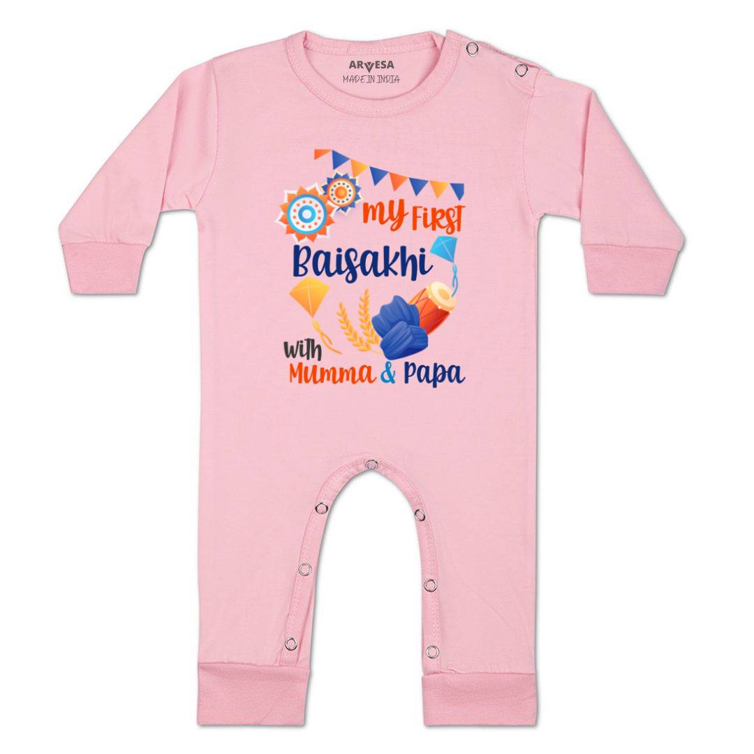 Arvesa Design-835 Baisakhi My First Baby Boy and Baby Girl Dress .