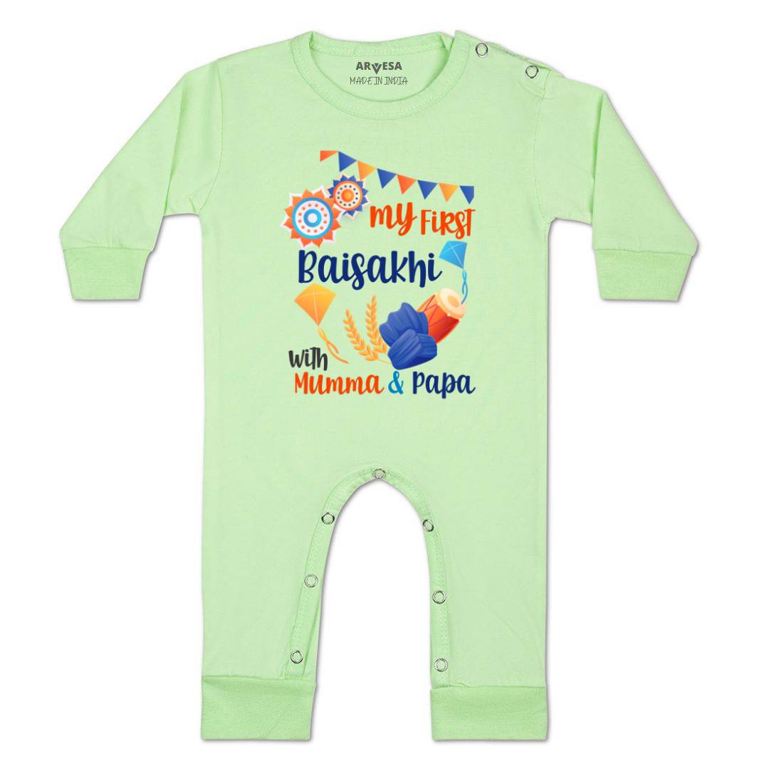 Arvesa Design-835 Baisakhi My First Baby Boy and Baby Girl Dress .