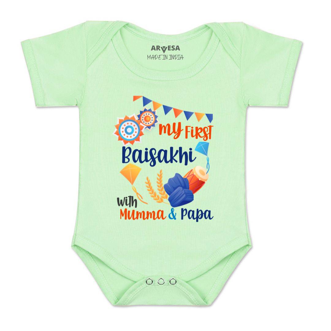 Arvesa Design-835 Baisakhi My First Baby Boy and Baby Girl Dress .