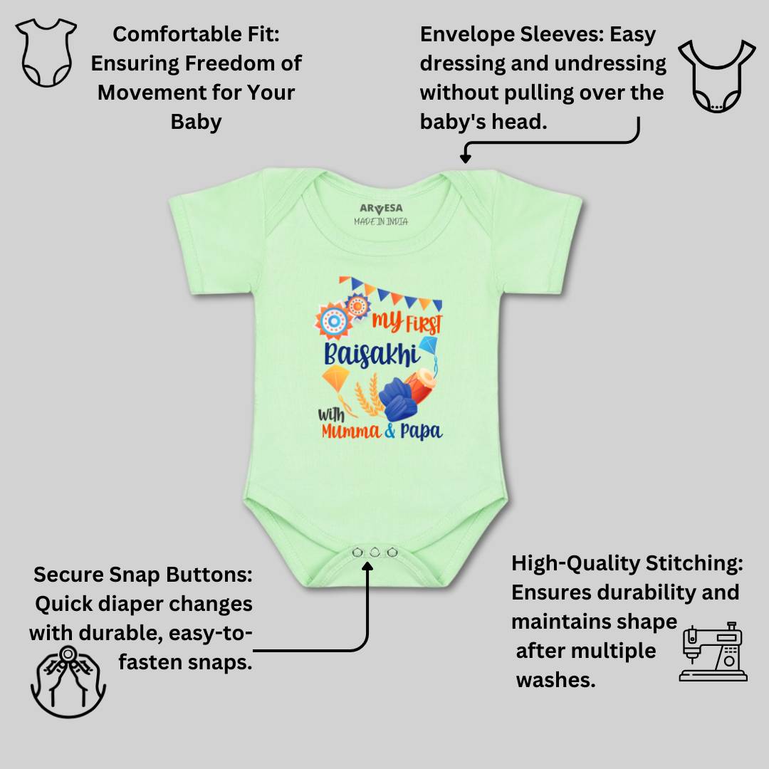 Arvesa Design-835 Baisakhi My First Baby Boy and Baby Girl Dress .