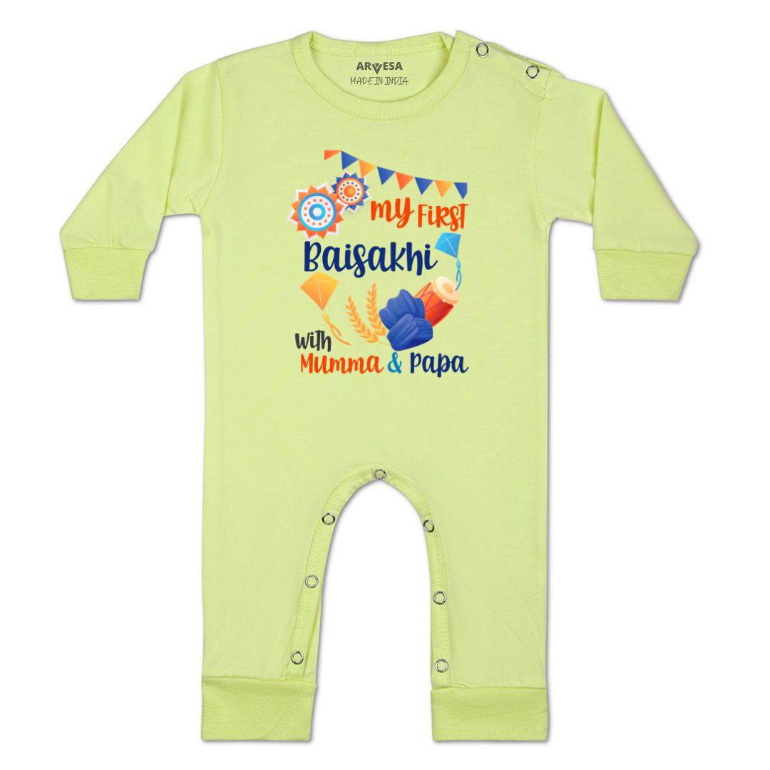 Arvesa Design-835 Baisakhi My First Baby Boy and Baby Girl Dress .